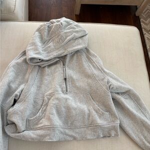 Lululemon Athletica Light Gray Half-Zip Hoodie